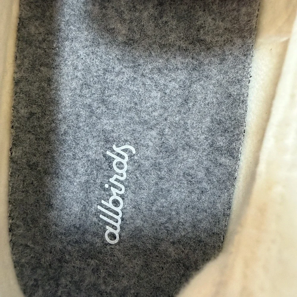 Allbirds Wool Lounger Fluff Slip On Loafer Mens‎ Size 12 Natural White Cozy NEW
